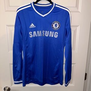 Mens Chelsea 2013-2014 Home LS Jersey Size Large Oscar #11